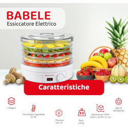 Melchioni Babele Dehidrator 5 Nivoa 250W | Outlet BGD