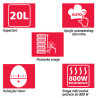 Sharp R200INW Solo Mikrotalasna – 800W, 20 L | Outlet BGD