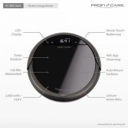 ProfiCare PC-BSR 3043 robot usisivač, crna, WiFi | Outlet BGD