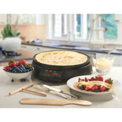 Crni Cooks Professional D9114 aparat za palačinke prečnika 30 cm sa nelepljivom pločom