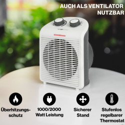 Clatronic HL 3761 Kalolifer Grejalica 2000W – Bela | Outlet BGD