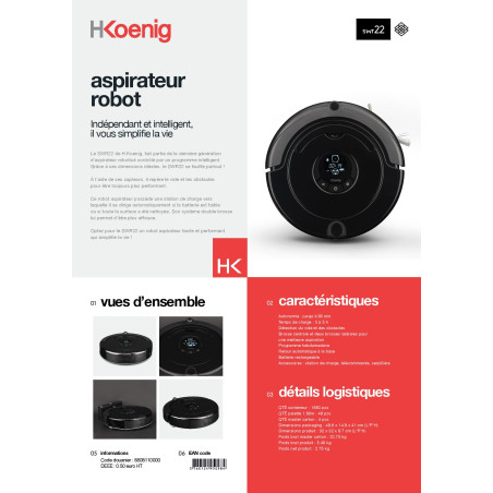 H.Koenig SWR22 robot usisivač | Outlet BGD