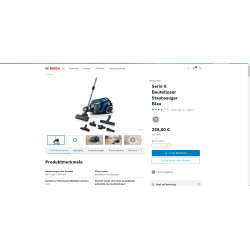 Bosch BGC41X36 Serie 6 usisivač sa posudom, plava | Outlet BGD