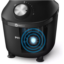 Crni Philips ProBlend Crush blender sa staklenom posudom od 2L i prenosnom flašicom
