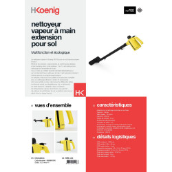 H.Koenig NV700 Paročistač sa 11 Dodataka | Outlet BGD