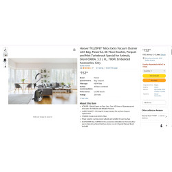 Hoover TXL20PET Telios Extra usisivač, 700W, 69dB, siva | Outlet BGD
