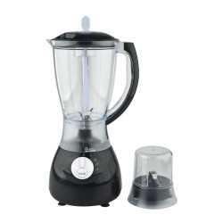Crni Herzberg HG-5008 2 u 1 blender snage 600 W sa posudom od 1.7 l i dodatkom za mlevenje