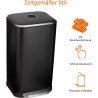 Crna metalna kanta za smeće 32L sa pedalom Amazon Basics outlet