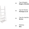 Amazon Basics polica stepenice, 5 nivoa, drvo kaučukovca, bela | Outlet BGD