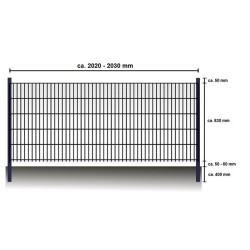HomeDeluxe Ograda sa 2 Stuba 0,83 m, Siva, Dužina 30 m | Outlet BGD