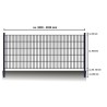HomeDeluxe Ograda sa 2 Stuba 0,83 m, Siva, Dužina 30 m | Outlet BGD