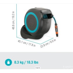 Gardena 18610-20 zidni nosač sa 20 m creva Roll Up M/L | Outlet BGD