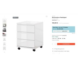 Paddington fioke na točkovima, bela sjaj | Outlet BGD