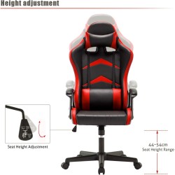 Gejmerska Ergonomska Stolica Crna/Crvena 52x49x120–130 cm | Outlet BGD