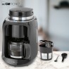 Crni Clatronic KA 3701 2 u 1 aparat za filter kafu sa ugrađenim mlinom od nerđajućeg čelika