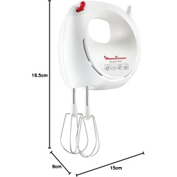 Beli Moulinex Easymax HM2501 ručni mikser snage 200 W sa 5 brzina