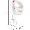 Beli Moulinex Easymax HM2501 ručni mikser snage 200 W sa 5 brzina