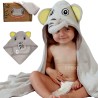 KPRICE Elephant Peškir za Bebe – Bambus, Siva, 90x90cm | Outlet BGD