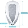 Luchild Ležaljka i Gnezdo za Bebe – Sivo/Bela, Tačke, 85x50cm | Outlet BGD