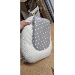 Luchild Ležaljka i Gnezdo za Bebe – Sivo/Bela, Tačke, 85x50cm | Outlet BGD