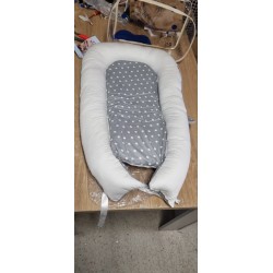 Luchild Ležaljka i Gnezdo za Bebe – Sivo/Bela, Tačke, 85x50cm | Outlet BGD