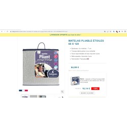 Babysom Star Sklopivi Dušek Za Putni Krevetac, 60x120 Cm | Outlet BGD