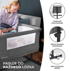 Kinderkraft NESTE GROW Krevetac – Siva/Drvo | Outlet BGD