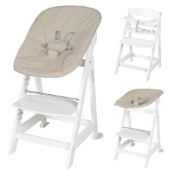 Roba Born Up Stolica 2u1 – Bela/Taupe, od Rođenja | Outlet BGD