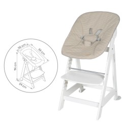 Roba Born Up Stolica 2u1 – Bela/Taupe, od Rođenja | Outlet BGD