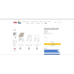Roba Born Up Stolica 2u1 – Bela/Taupe, od Rođenja | Outlet BGD