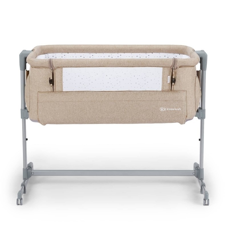Kinderkraft Neste Up Beige Melange – Krevetac uz Roditeljski Krevet | Outlet BGD