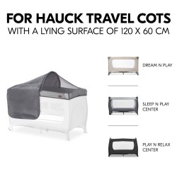Hauck Platno sa Mrežom za Komarce za Putni Krevetac – Siva | Outlet BGD