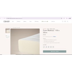 Obaby Dušek od Pene – 100x50cm, Uklonjiva Navlaka | Outlet BGD