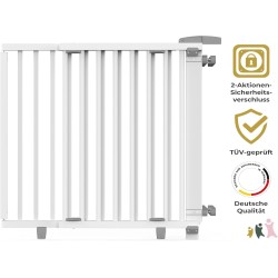 Geuther 2733+ Sigurnosna Kapija – 67-107cm, Bela, Bukva | Outlet BGD