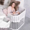babybay Boxspring Dodatni Krevetac – Bukva Masiv, Bela | Outfit BGD