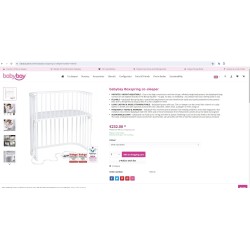 babybay Boxspring Dodatni Krevetac – Bukva Masiv, Bela | Outfit BGD