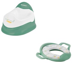 Badabulle Set – Noša i WC Adapter, Zelena | Outlet BGD