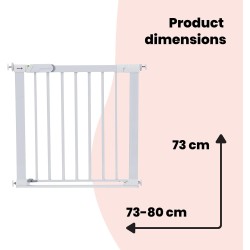 Safety 1st U Pressure Fit Flat Step Sigurnosna Kapija – 73-80cm, Bela | Outlet BGD