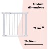 Safety 1st U Pressure Fit Flat Step Sigurnosna Kapija – 73-80cm, Bela | Outlet BGD