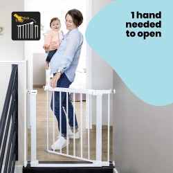 Safety 1st U Pressure Fit Flat Step Sigurnosna Kapija – 73-80cm, Bela | Outlet BGD