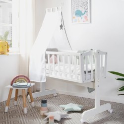 Roba Little Stars Kolevka sa Tekstilnom Opremom – Bela/Siva | Outlet BGD