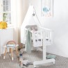 Roba Little Stars Kolevka sa Tekstilnom Opremom – Bela/Siva | Outlet BGD