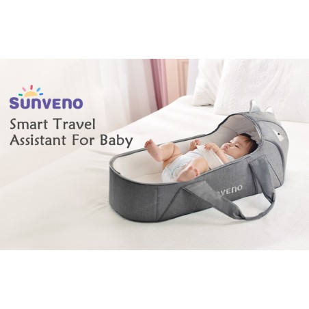 SUNVENO Nosiljka za Bebe sa Dušekom – Siva, 1-12 Meseci | Outlet BGD