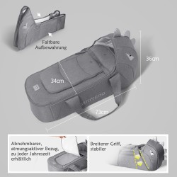 SUNVENO Nosiljka za Bebe sa Dušekom – Siva, 1-12 Meseci | Outlet BGD
