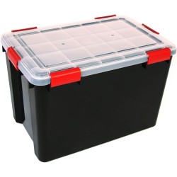 Set 2 Iris Ohyama Kutije 70L | Crna | Outlet (Jedan oštećen poklopac)
