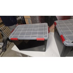 Set 2 Iris Ohyama Kutije 70L | Crna | Outlet (Jedan oštećen poklopac)