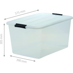 Iris Ohyama Set 6 Kutija 45L | Providne | Sa Ručkom i Kopčama