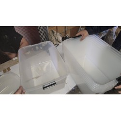 Iris Ohyama Set 6 Kutija 45L | Providne | Sa Ručkom i Kopčama