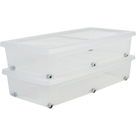 Iris Ohyama Clearbox set od 2 kutije 35 L sa točkićima