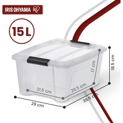 Set 3 Iris Ohyama Kutije 15L | Providne | Outlet